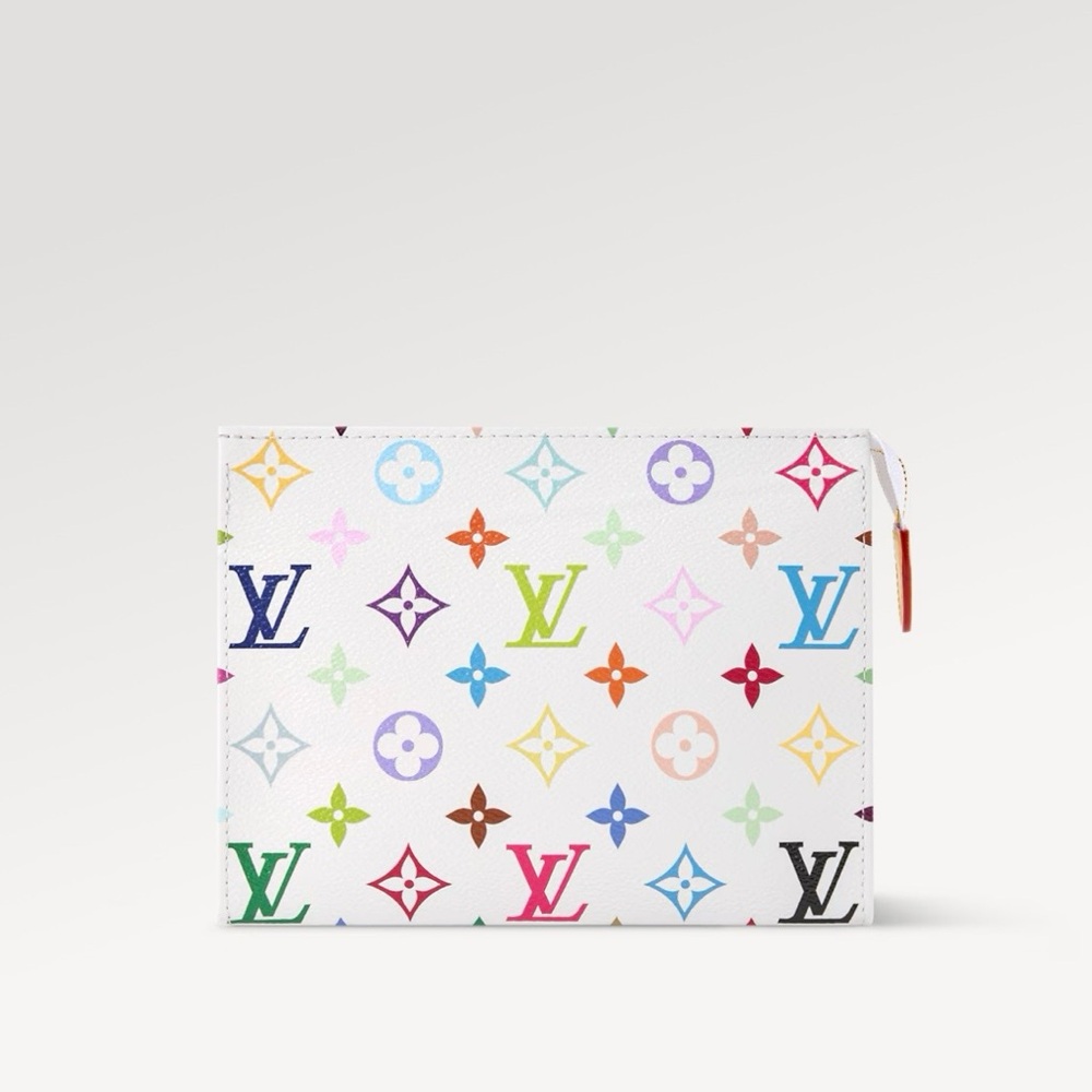 NEW 🩷 Louis Vuitton x Takashi Murakami White Multi Toiletry Pouch 19 *Limit Ed* - Picture 2 of 15